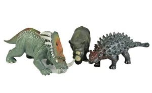 3 piezas Dino Rhino Toys Styracosaurus Fighting Rhino, Saichania como árbitro - Imagen 1 de 8