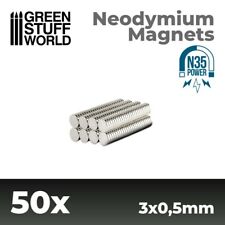 50x Aimants néodymes 3x0,5mm (N35) - Super aimants - Neodymium - Néo-aimants