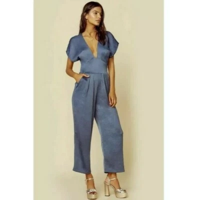 BLUE LIFE Olga Champagne Cap Sleeve V-Neck Jumpsuit Size XS - Image 1 of 4