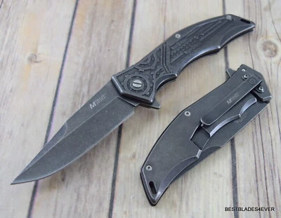 NAVAJA TÁCTICA ASISTIDA POR RESORTE 8,5 PULGADAS MTECH TODO ACERO CON CLIP DE BOLSILLO  Foto 1 de 4