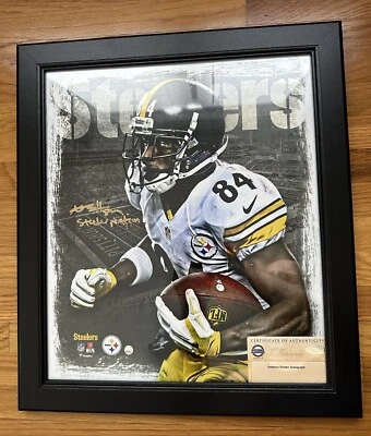 Foto autografiada de Antonio Brown Pittsburgh Steelers de la NFL con C.O.A Foto 1 de 4