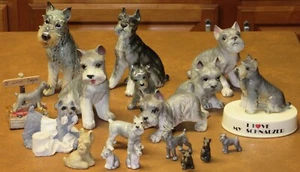 Mixed Lot 18 Lefton Norcrest Goebel Metal ETC. "SCHNAUZER" Dog Figure Figurines - Picture 1 of 2