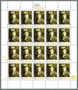 MNH FS 4853 full sheet - General Władysław Sikorski Polish Army World War II WW2 - Picture 1 of 1