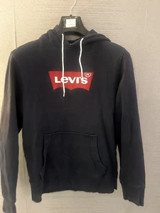 VINTAGE LEVI'S SMALL MENS RETRO HOODY-HOODED SWEATSHIRT /PULLOVER- COTTON RICH - Picture 1 of 5