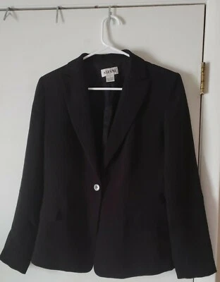 Alfani Talla 6 Mujer Un Botón Delantero Negro Chaqueta Traje Foto 1 de 4