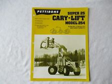 Pettibone 254 super 25 carry-lift loader specification sheet brochure