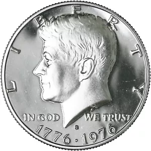 1976 P & D/50C/KENNEDY HALVES (1 MÜNZE)/ ECHTE EDELSTEINE /U PICK: P OR D /CUPRONICKEL - Bild 1 von 2