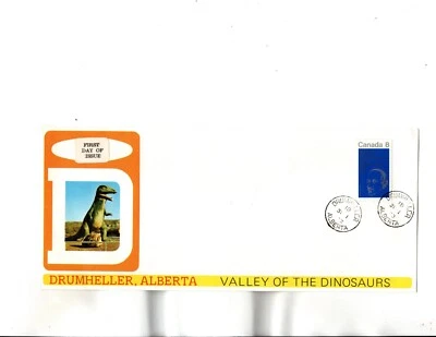 Sc#611 FDC DRUMHELLER,AB -Dinosaurs  Cachet - Image 1 of 2