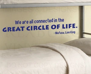Wall Decal Quote Sticker Vinyl Art Lettering Decorative Lion King Mufasa G04 - Picture 1 of 1