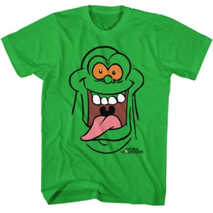 The Real Ghost Busters Movie Animated TV Series Crazy Slimer Face Men's T Shirt - Picture 1 of 3