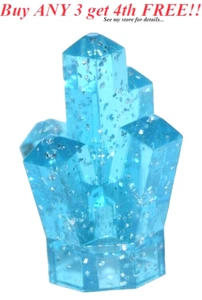 ☀️NEW LEGO SPARKLE GLITTER Trans-Light Blue 5 Point pt Crystal Cave Rock Jewel - Picture 1 of 3