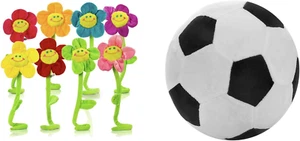 T Play Plush Soccer Balls Fluffy Stuffed Soccer Ball Plush Pillow Soft Plush and - Picture 1 of 12