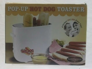 NOSTALGIA POP UP HOT DOG TOASTER New in Box White - Picture 1 of 4