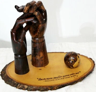 Maniquí de madera escultura a mano hecho por artista mundo mi amor es más que palabras crudo Foto 1 de 4