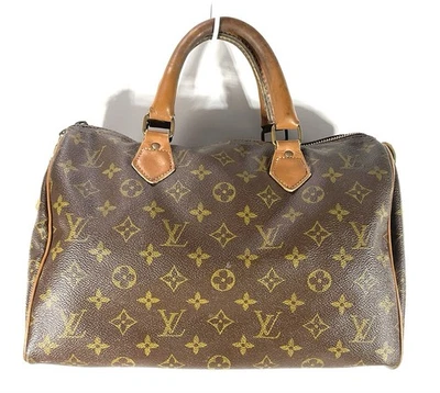 Bolso de Mano Louis Vuitton ~SPEEDY 30~ Monograma Lona Cuero Borde *TAL CUAL Foto 1 de 4
