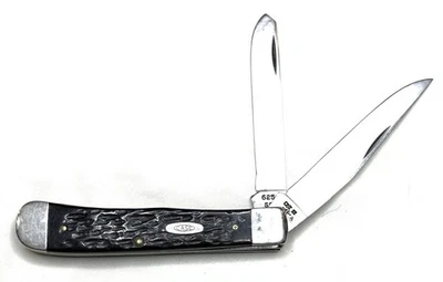 Navaja de bolsillo plegable de dos hojas Case XX 6254 SSP Jigged Bone Trapper 1984 vintage Foto 1 de 4