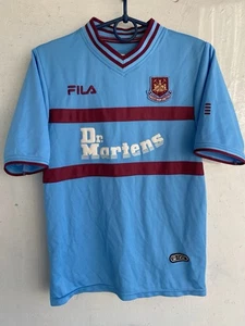 VINTAGE WEST HAM UNITED 2001 2003 AWAY FOOTBALL JERSEY SHIRT FILA M BOYS SOCCER - Picture 1 of 15