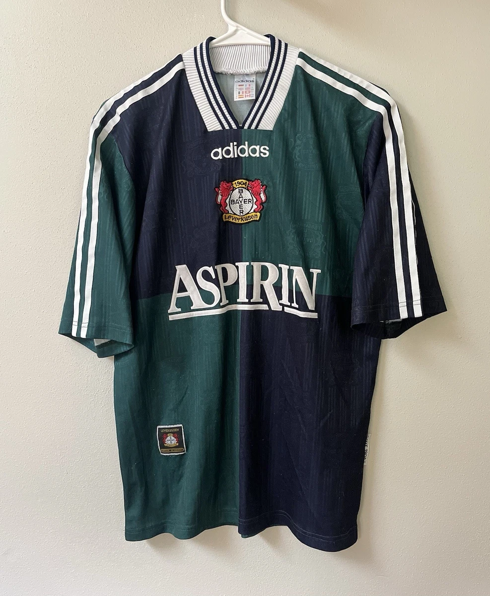 BAYER LEVERKUSEN 1997 1998 AWAY SOCCER JERSEY FOOTBALL SHIRT