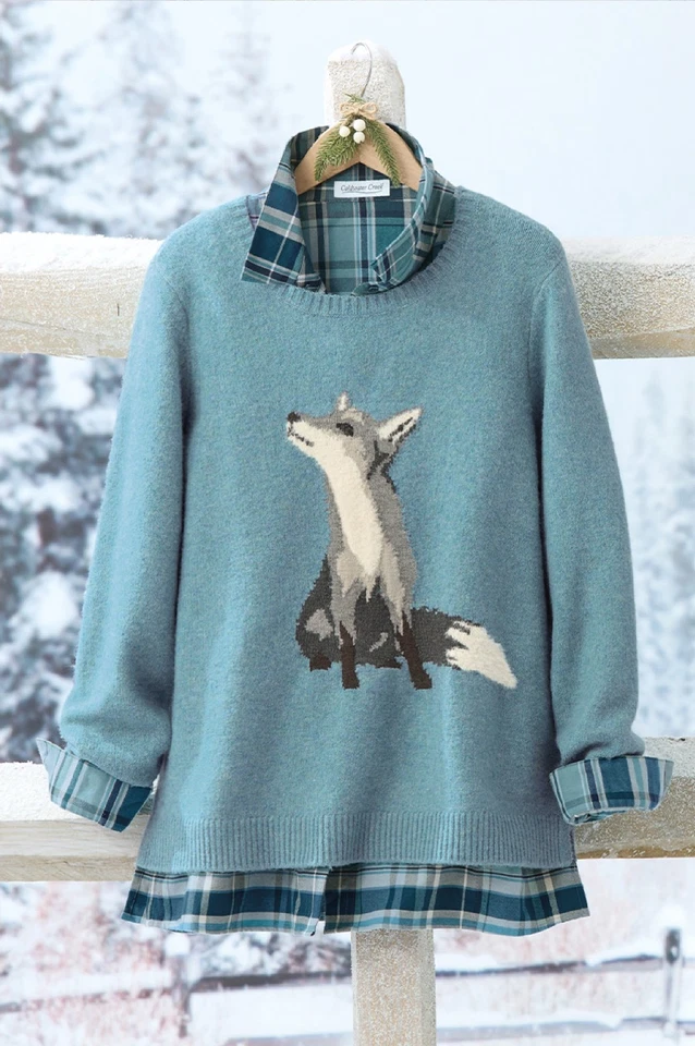 Suéter Coldwater Creek Arctic Fox, todos os tamanhos - Imagem 1 de 3