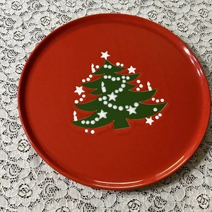 MINT Waechtersbach Christmas Tree Round Serving Platter Cake Plate 12.25” Red - Picture 1 of 4