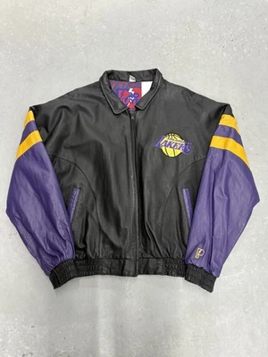 90s Pro Player Lakers Embroidered Leather Jacket - Image 1 of 4