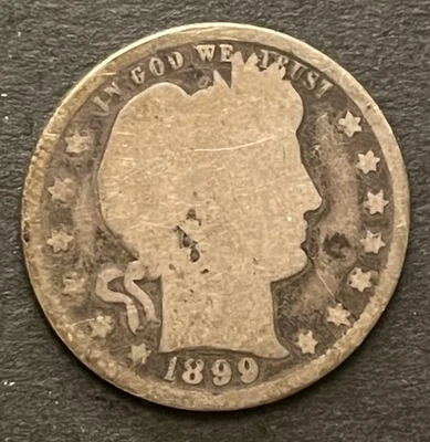 1899 Barber Quarter 90% Silver - Image 1 of 2