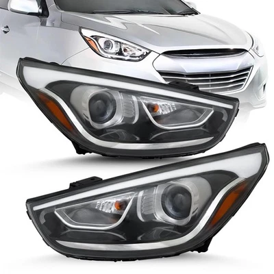 Par de faros halógenos con bombillas izquierda y derecha CAPA C. para Hyundai Tucson 2014 2015 Foto 1 de 4