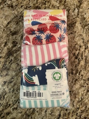 全新带标签 Hanna Andersson 训练底板有机心形粉红色 5 包 S 100 110 4 5 — 第 1/3 张图片