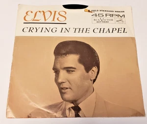 Elvis Presley pleurant dans la chapelle / Je crois en l'homme dans le ciel 45 tr/min 4470643 - Photo 1/4