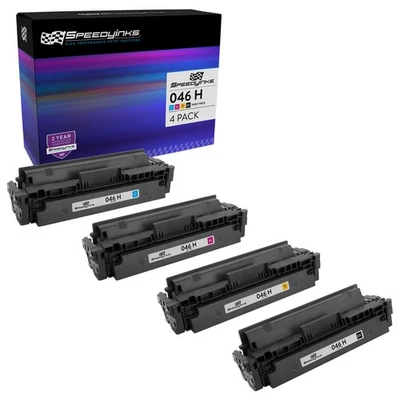 Speedy Compatible Canon 046H High Yield Toner: 1 Black 1 Cyan 1 Magenta 1 Yellow - Image 1 of 4