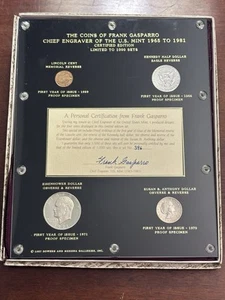 The Coins of Frank Gasparro Proof Signed Cert. Capital Plastics Proof Coins Set - Picture 1 of 5