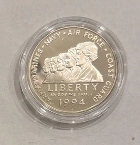 1994 P Women in Military Service Proof Silver Dollar Commemorative - Picture 1 of 2