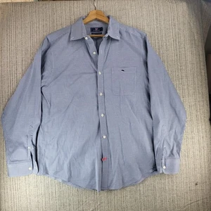 Vineyard Vines Hemd Herren mittelblau weiß kariert klassische Passform Tucker Wal Logo - Bild 1 von 7