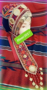 Traditional Palestinian Headdress Embroidery wedding Hena Hand Made Nice Item - Picture 1 of 1