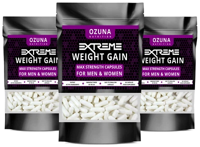OZUNA NUTRITION Muscle Gainer Extreme Capsules Gain Weight Anabolic Tablets Put On Size Quickly!