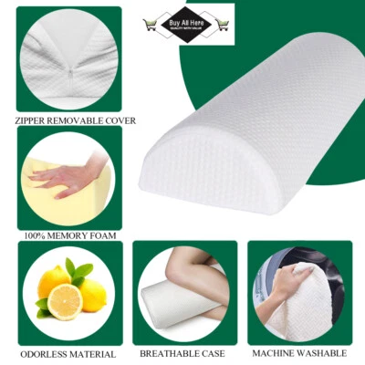 Half Moon Cushion Memory Foam Neck Leg Lumber Pregnancy Support Travel Pillow