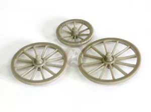 Plus Model 1/35 Horse Cart Spoked Wheel (3 wheels: Φ 31mm, 28mm and 19mm) EL067 - Picture 1 of 1