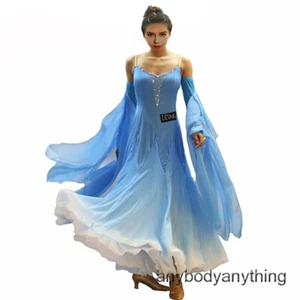 Ballsaal Tanzkleid Standardrock Wettkampfkleid Darstellerkleid funkelnd - Bild 1 von 11