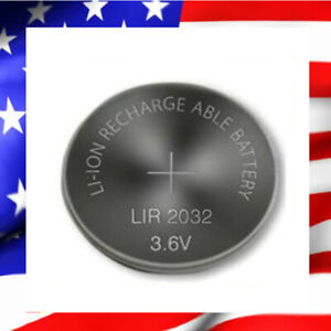 1 Pile Bouton LIR2032 Li-ion Rechargeable 3.6V Batterie Battery Accu CR2032