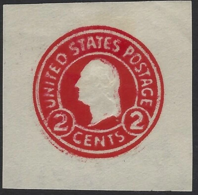 U.S. Scott # U429 - Double Impression (?) & Full transfer on back       (P-3636) - Image 1 of 2