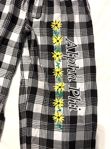 Alpha Phi  Women's Daisy Loungelite Size Small Pants Plaid Featherlite Soft - Picture 1 of 13