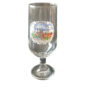 Vintage German City Stemmed Glass Beer Glass Wien Prater - Picture 1 of 8