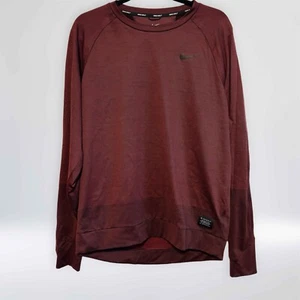 Nike Herren Dry Fit Burgundy Crush Brushed Golf Crew Top Größe L - Bild 1 von 4