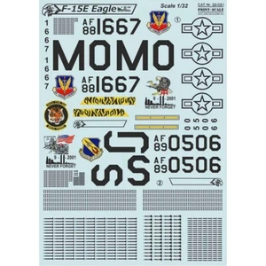 Print Scale 32-021 Decal for airplane 1:32 F-15E Waterslide decals - Picture 1 of 24