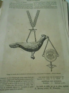 Papegai en Vermeil 1863 Gravure Old Print - Imagen 1 de 1
