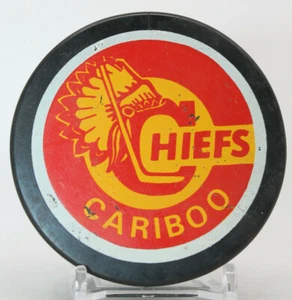 Cariboo College Chiefs Kamloops BC Canada Sherwood Official Hockey Puck  (D) - Imagen 1 de 6