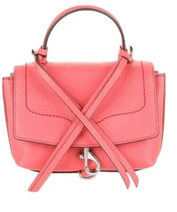 $228 NWT Rebecca Minkoff Stella Leather Mini Satchel Pink crossbody handbag New - Picture 1 of 5