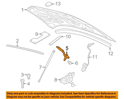 CHRYSLER OEM 00-04 Concorde, LHS capó componentes-bisagra 4580139AH Foto 1 de 2