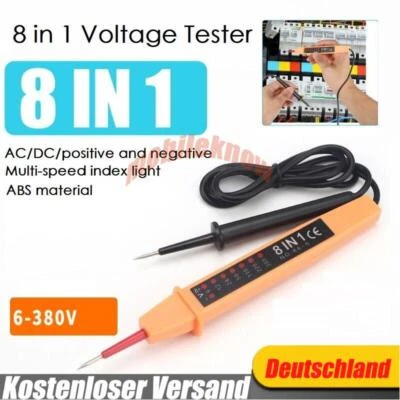 Spannungsprüfer LED Stromprüfer Phasenprüfer Gleich- und Wechselspannung 6V-380V - Bild 1 von 4