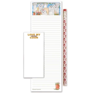 Maltese To Do List Magnetic Shopping Pad Notepad & Pencil Gift Set - Picture 1 of 1